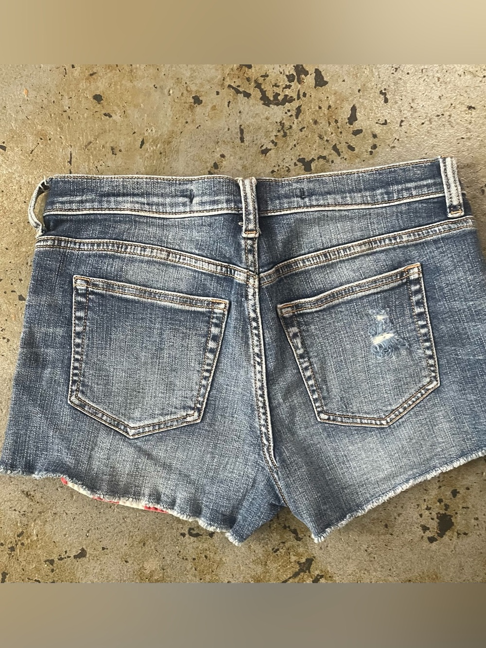 Harper Women's Distressed American Flag Denim Shorts in Dark Blue Size 28 - Picture 6 of 6